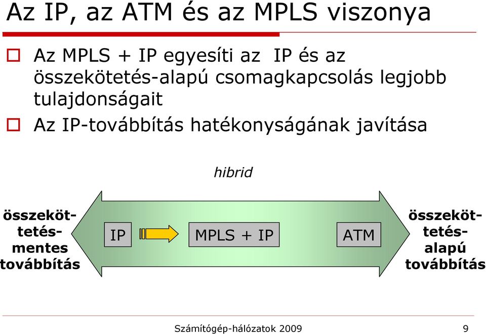 IP-továbbítás hatékonyságának javítása hibrid összeköttetésmentes