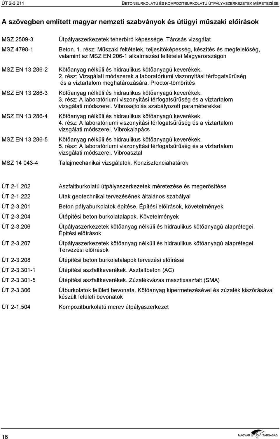 2. rész: Vizsgálati módszerek a laboratóriumi viszonyítási térfogatsűrűség és a víztartalom meghatározására. Proctor-tömörítés Kötőanyag nélküli és hidraulikus kötőanyagú keverékek. 3.