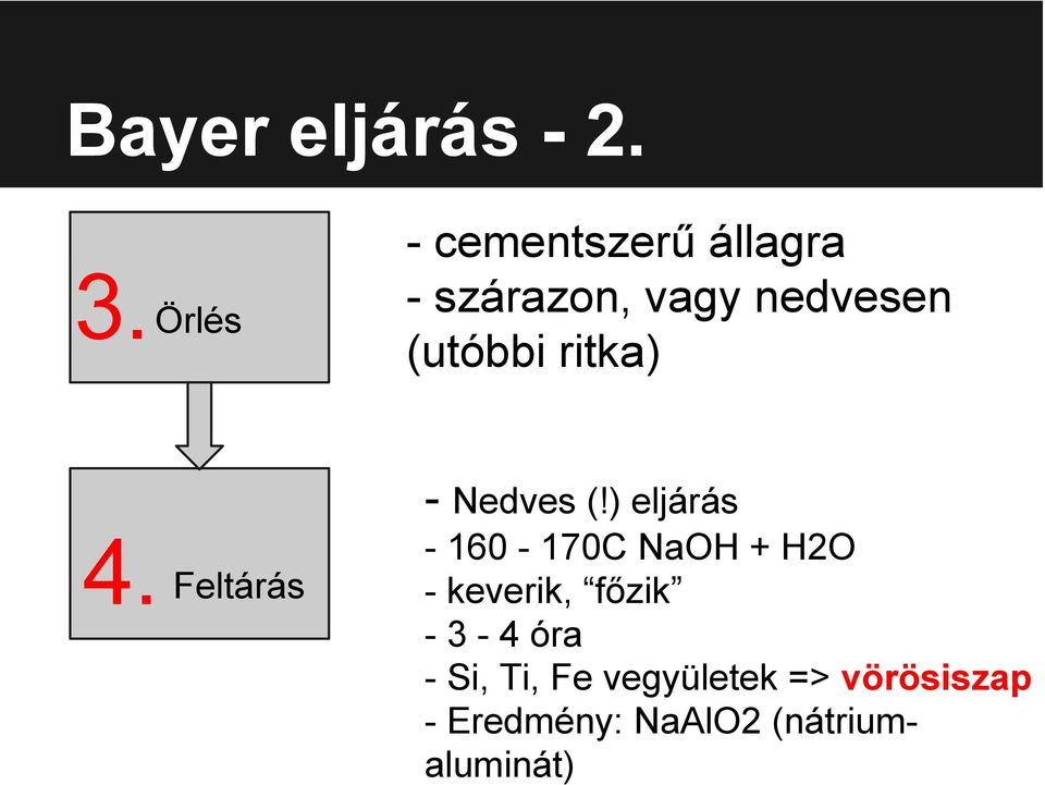 ritka) 4. Feltárás - Nedves (!