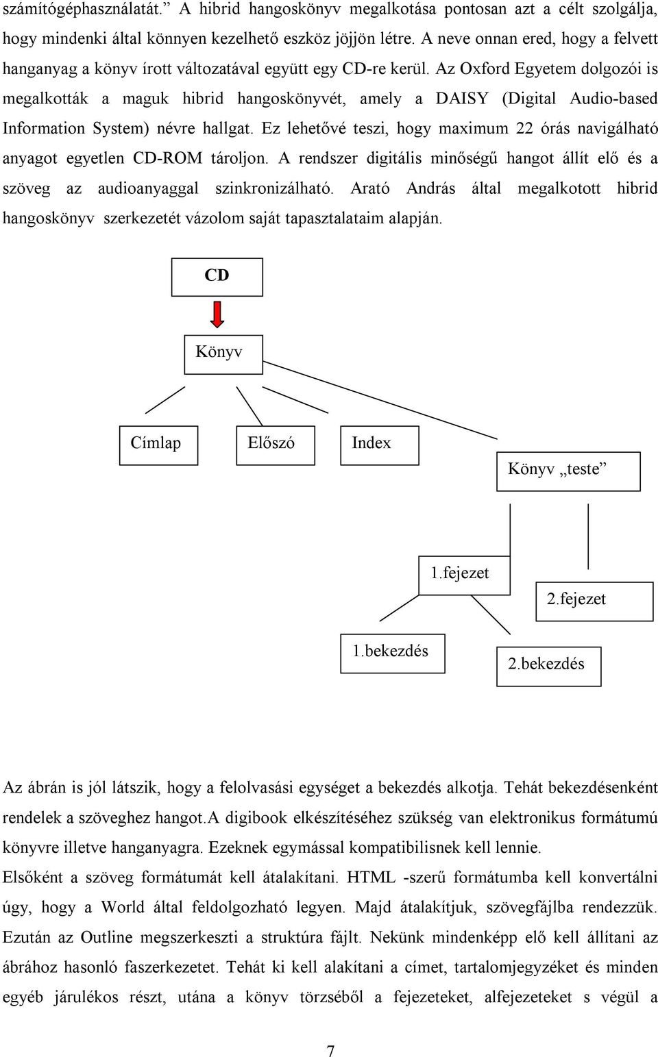 Az Oxford Egyetem dolgozói is megalkották a maguk hibrid hangoskönyvét, amely a DAISY (Digital Audio-based Information System) névre hallgat.
