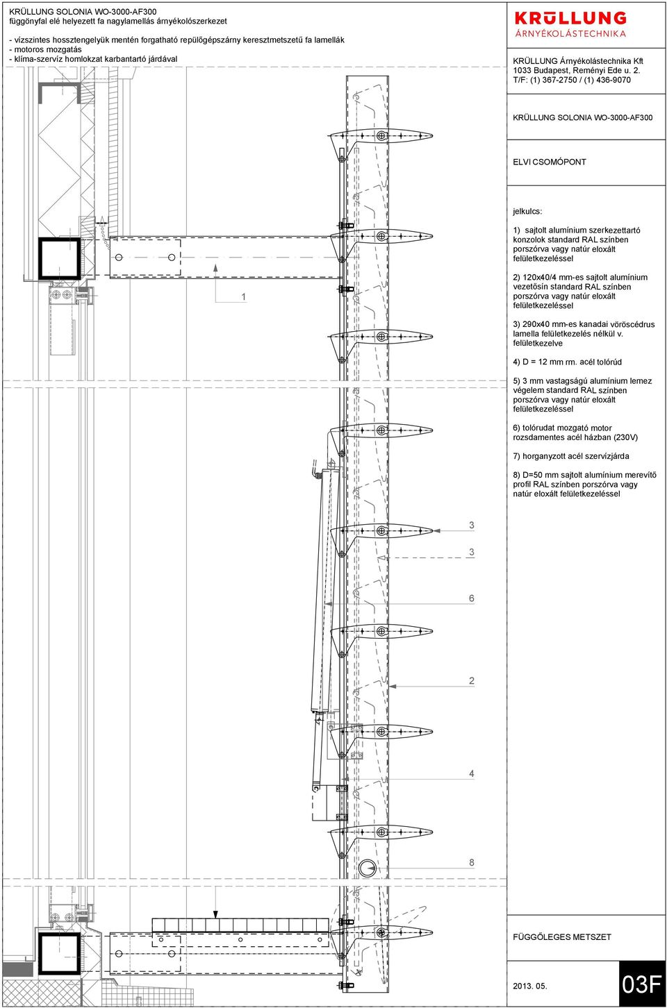 KRÜLLUNG SOLONIA WO-3000-AF200. fa pergolaszerkezetre rögzített fa  nagylamellás árnyékolószerkezet - PDF Ingyenes letöltés