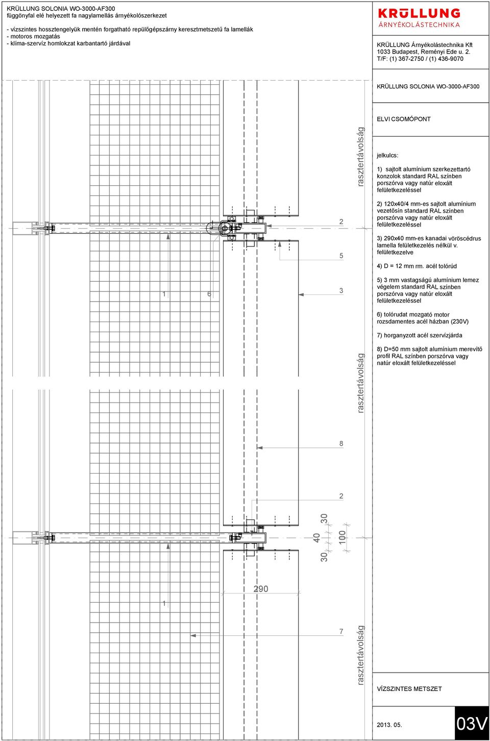 KRÜLLUNG SOLONIA WO-3000-AF200. fa pergolaszerkezetre rögzített fa  nagylamellás árnyékolószerkezet - PDF Ingyenes letöltés