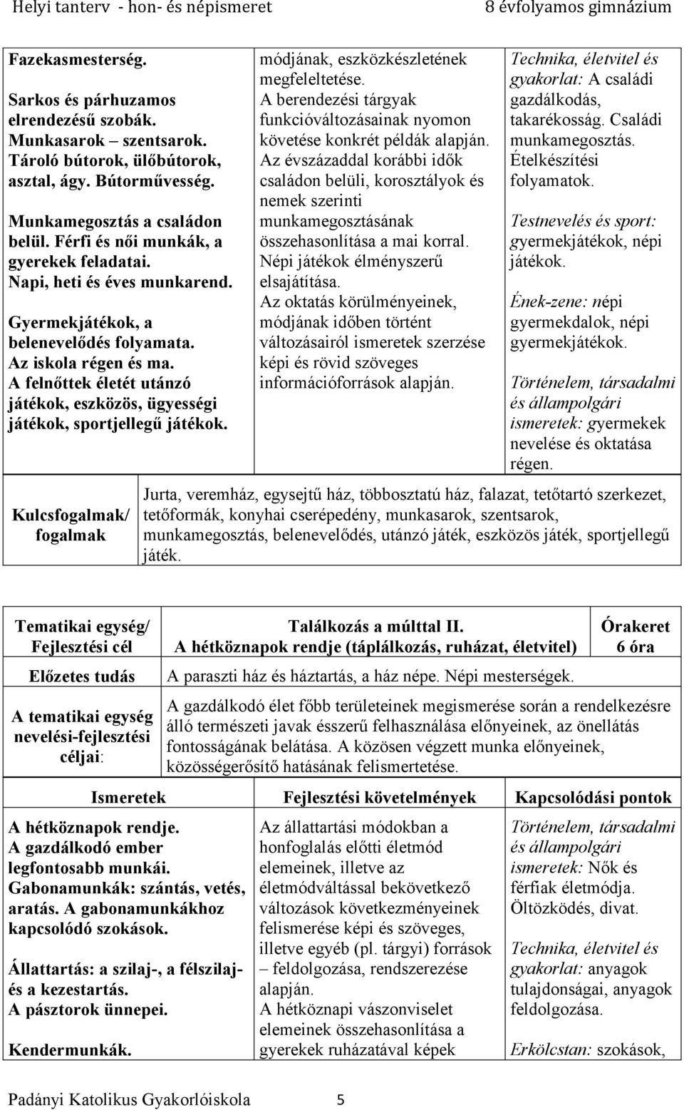 A felnőttek életét utánzó játékok, eszközös, ügyességi játékok, sportjellegű játékok. módjának, eszközkészletének megfeleltetése.