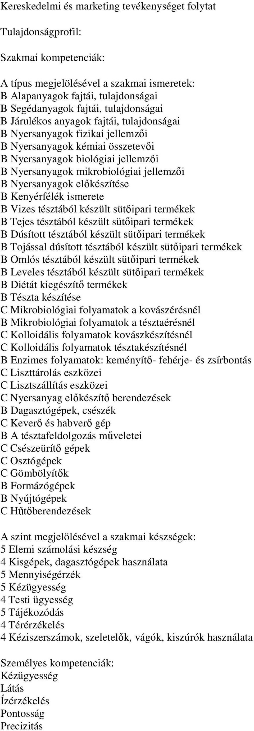 készült sütőipari termékek B Tejes tésztából készült sütőipari termékek B Dúsított tésztából készült sütőipari termékek B Tojással dúsított tésztából készült sütőipari termékek B Omlós tésztából