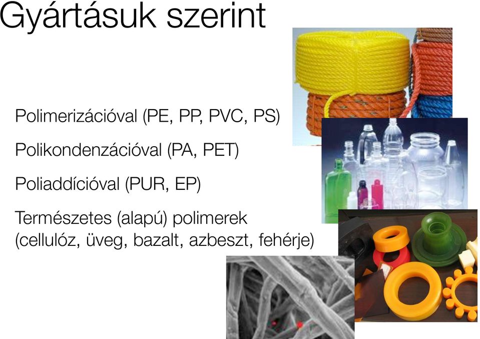 Poliaddícióval (PUR, EP) Természetes (alapú)