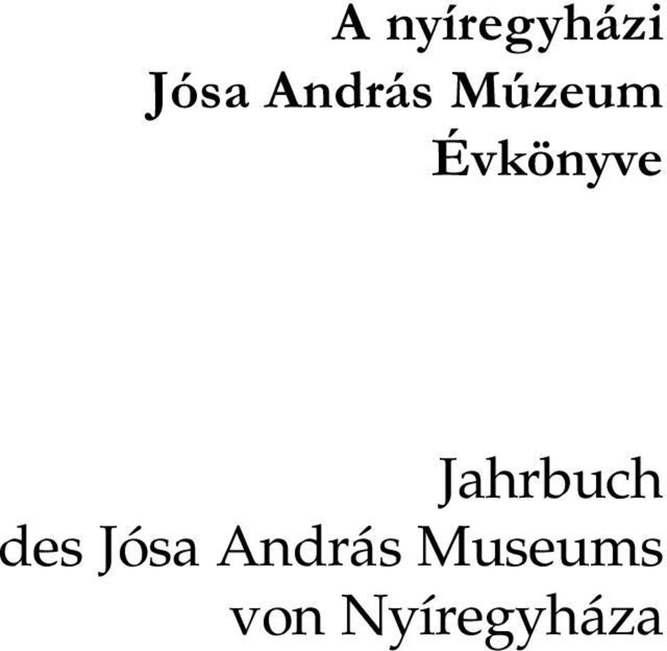 Jahrbuch des Jósa