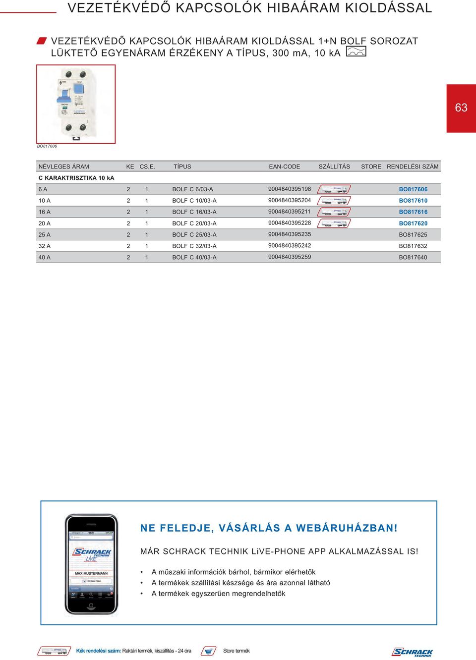 BO817620 25 A 2 1 BOLF C 25/03-A 9004840395235 BO817625 32 A 2 1 BOLF C 32/03-A 9004840395242 BO817632 40 A 2 1 BOLF C 40/03-A 9004840395259 BO817640 NE FELEDJE, VÁSÁRLÁS A WEBÁRUHÁZBAN!