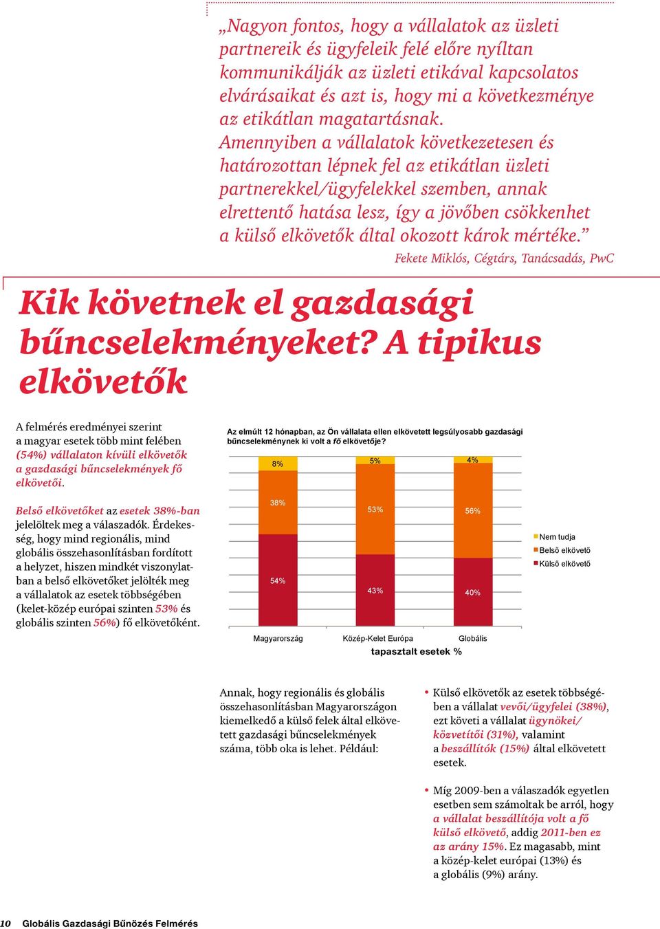 Amennyiben a vállalatok következetesen és határozottan lépnek fel az etikátlan üzleti partnerekkel/ügyfelekkel szemben, annak elrettentő hatása lesz, így a jövőben csökkenhet a külső elkövetők által