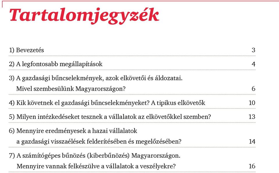 A tipikus elkövetők 10 5) Milyen intézkedéseket tesznek a vállalatok az elkövetőkkel szemben?