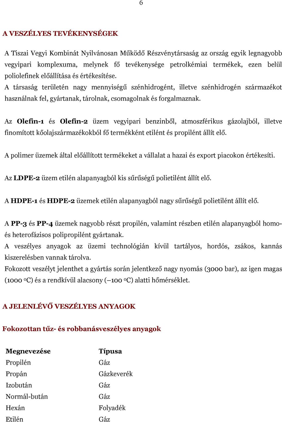 Az Olefin-1 és Olefin-2 üzem vegyipari benzinből, atmoszférikus gázolajból, illetve finomított kőolajszármazékokból fő termékként etilént és propilént állít elő.