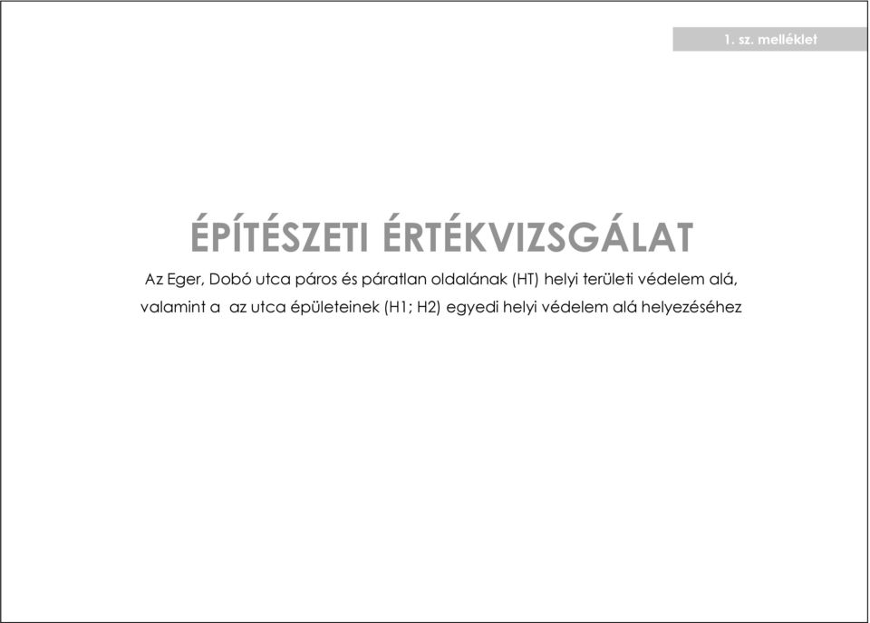 utca páros és páratlan oldalának (HT) helyi