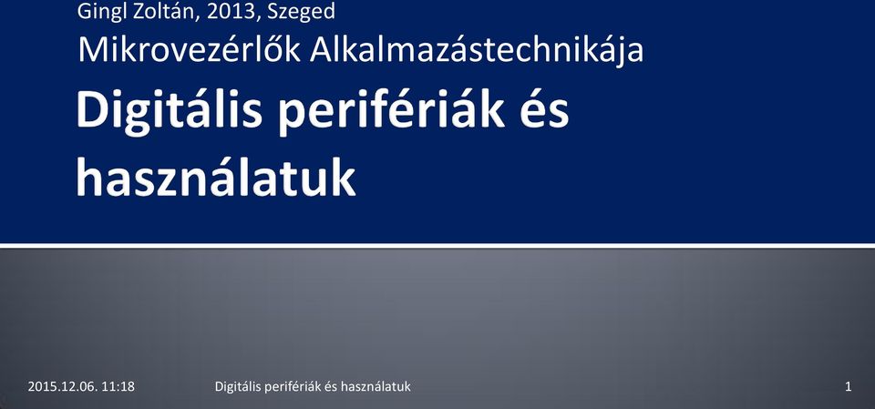 Mikrovezérlők