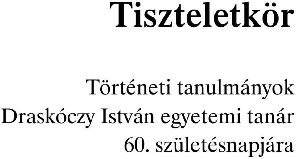 Draskóczy István