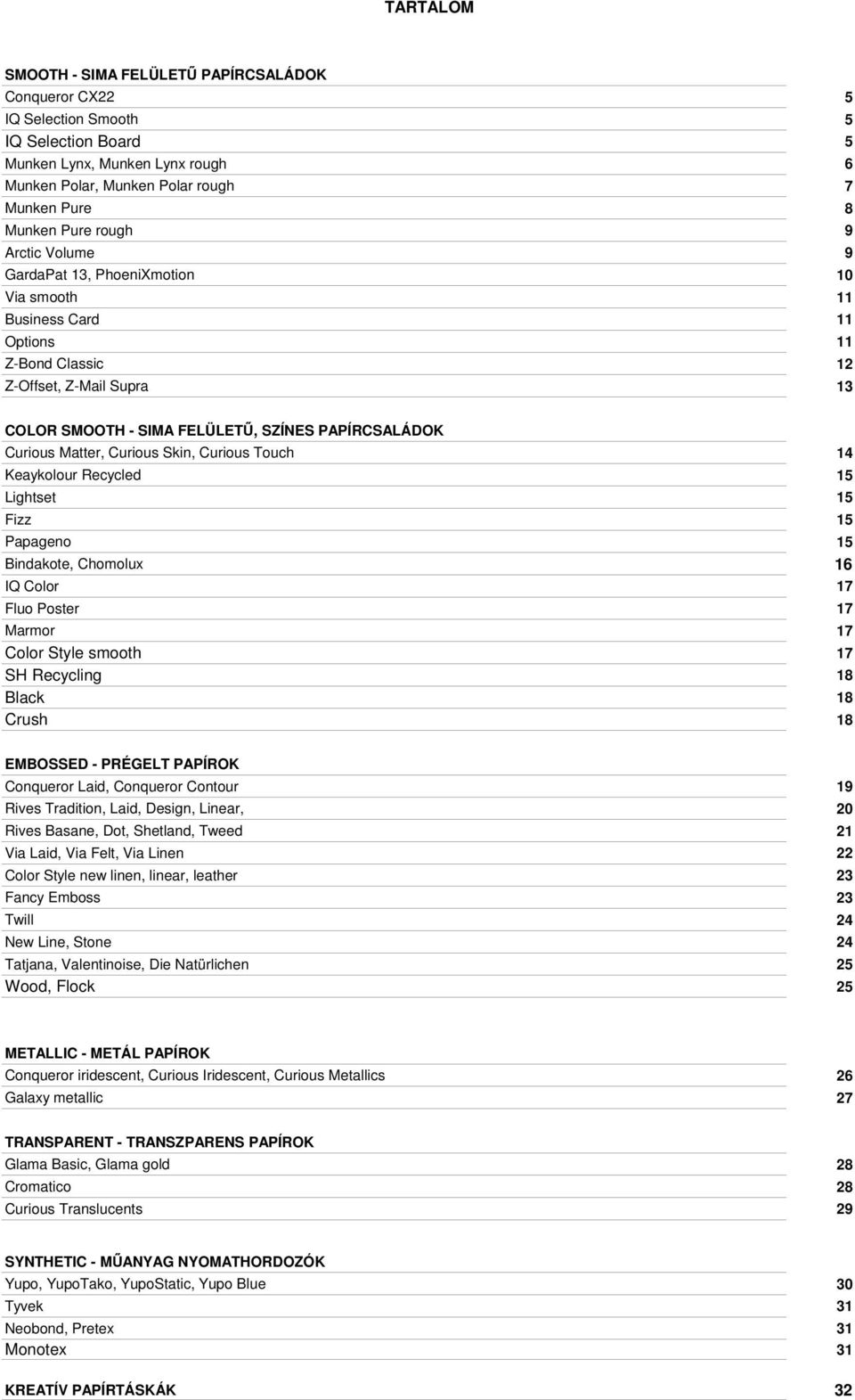 Matter, Curious Skin, Curious Touch 14 Keaykolour Recycled 15 Lightset 15 Fizz 15 Papageno 15 Bindakote, Chomolux 16 IQ Color 17 Fluo Poster 17 Marmor 17 Color Style smooth 17 SH Recycling 18 Black
