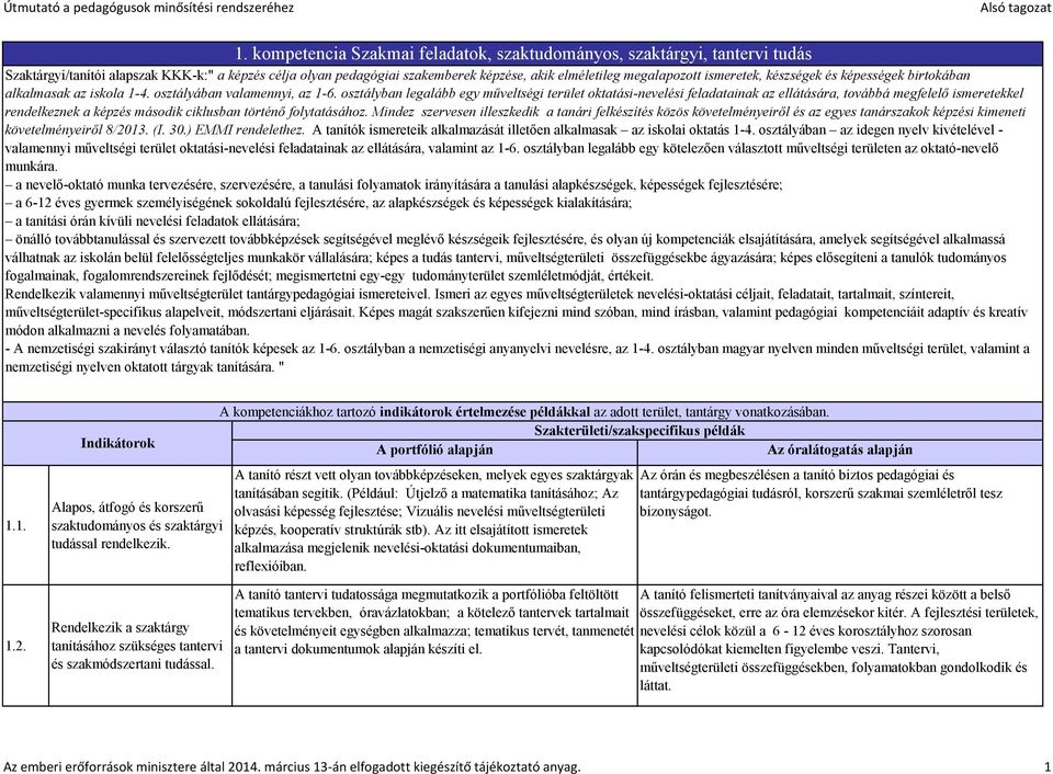 Útmutató a pedagógusok minősítési rendszeréhez - PDF Ingyenes letöltés