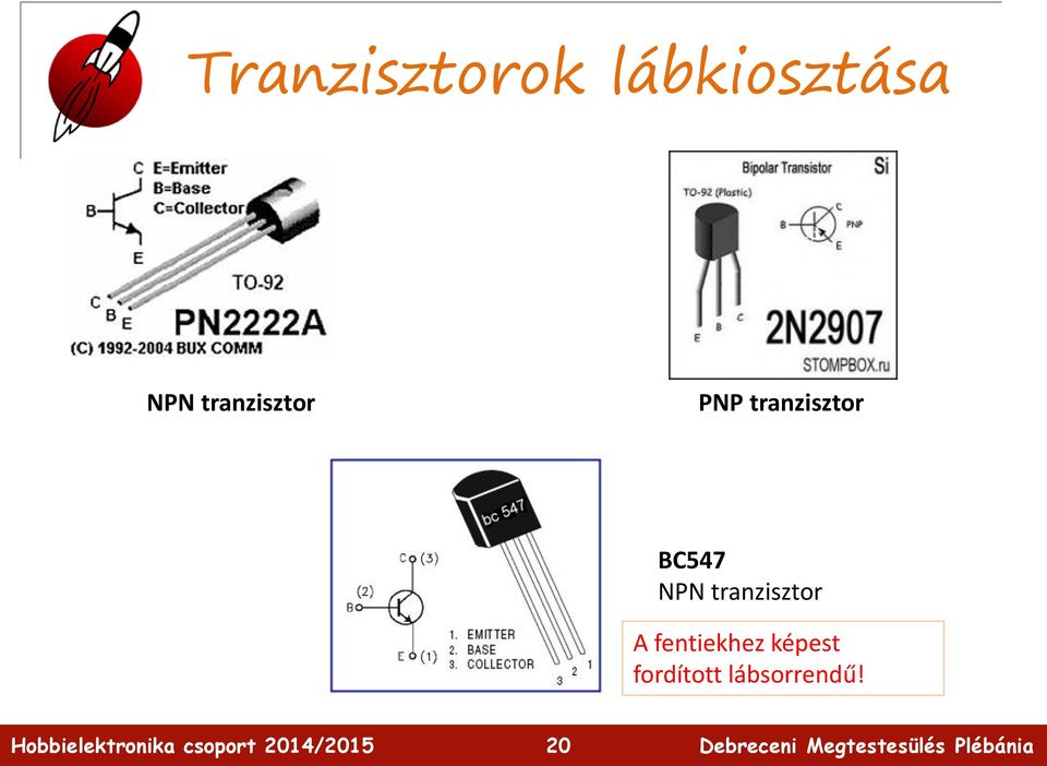 BC547 NPN tranzisztor A
