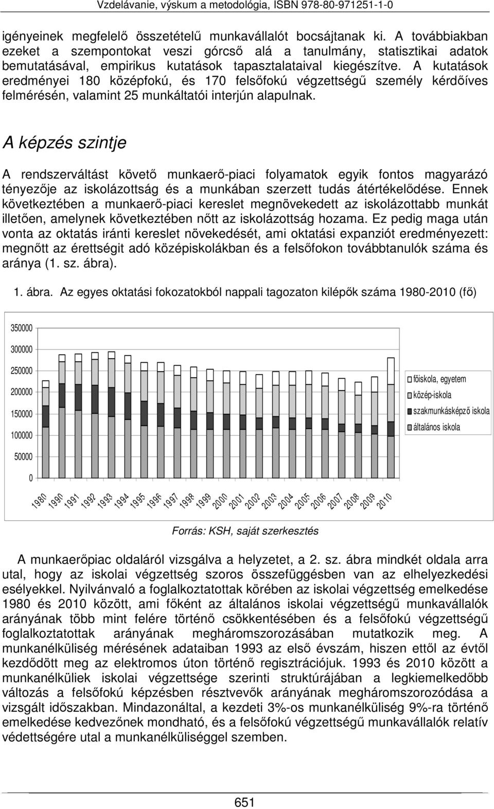 A kutatások eredményei 180 középfokú, és 170 felsőfokú végzettségű személy kérdőíves felmérésén, valamint 25 munkáltatói interjún alapulnak.