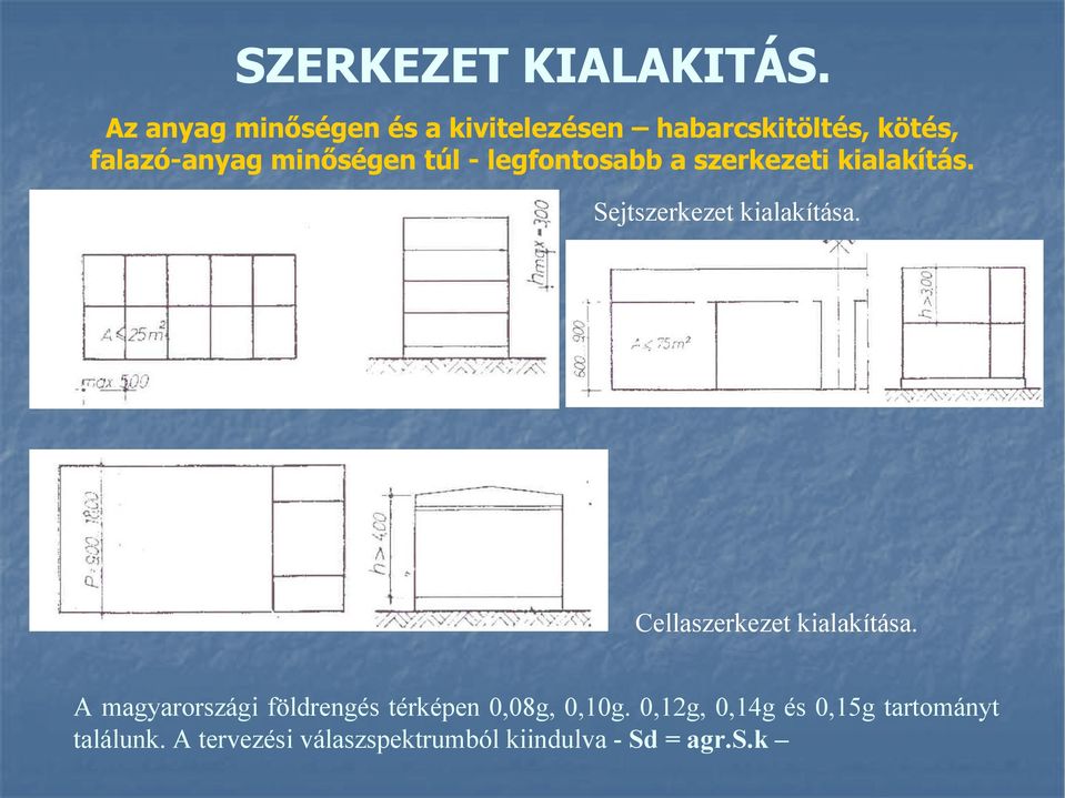 túl legfontosabb a szerkezeti kialakítás. Sejtszerkezet kialakítása.