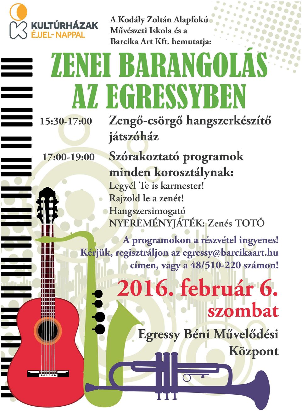 programok minden korosztálynak: Legyél Te is karmester! Rajzold le a zenét!