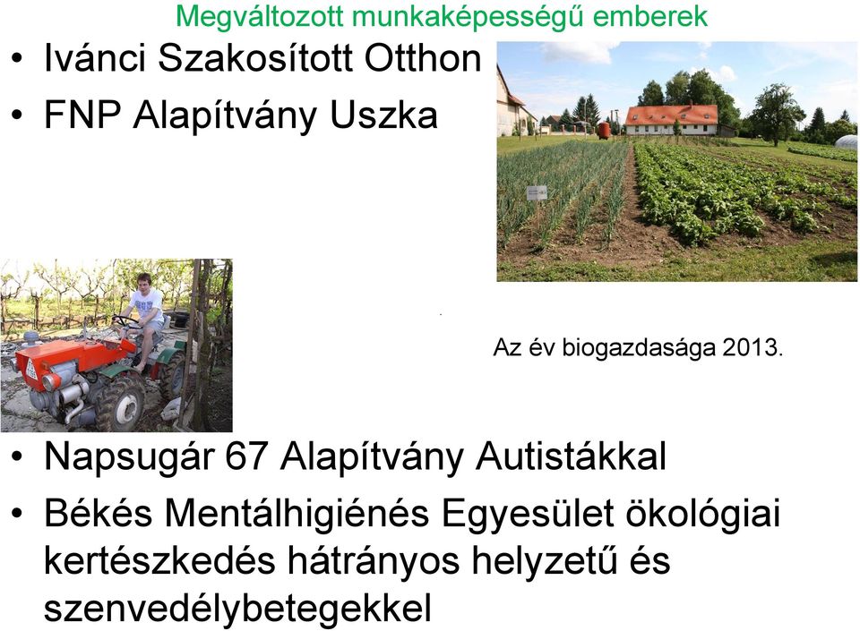 Napsugár 67 Alapítvány Autistákkal Békés Mentálhigiénés