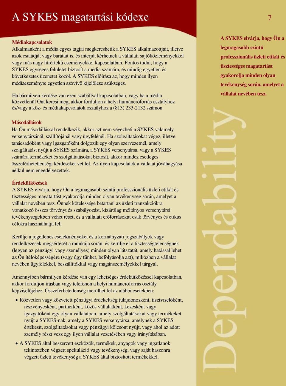 A megfelelőség és hitelesség alapelvei a SYKES-nál - PDF Free Download