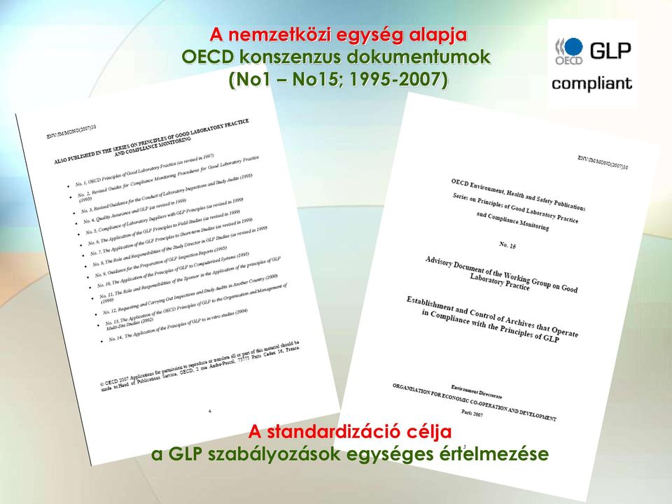 1995-2007) A standardizáció célja a