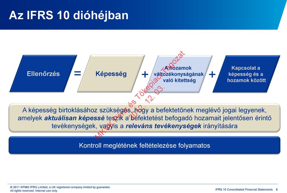 amelyek aktuálisan képessé teszik a befektetést befogadó hozamait jelentősen érintő tevékenységek, vagyis a