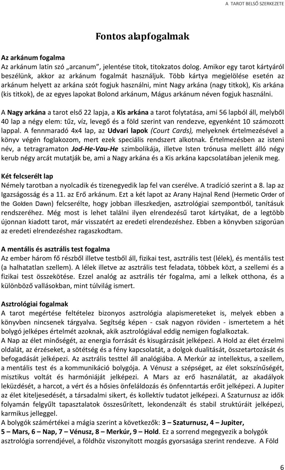 A TAROT BELSŐ SZERKEZETE - PDF Free Download