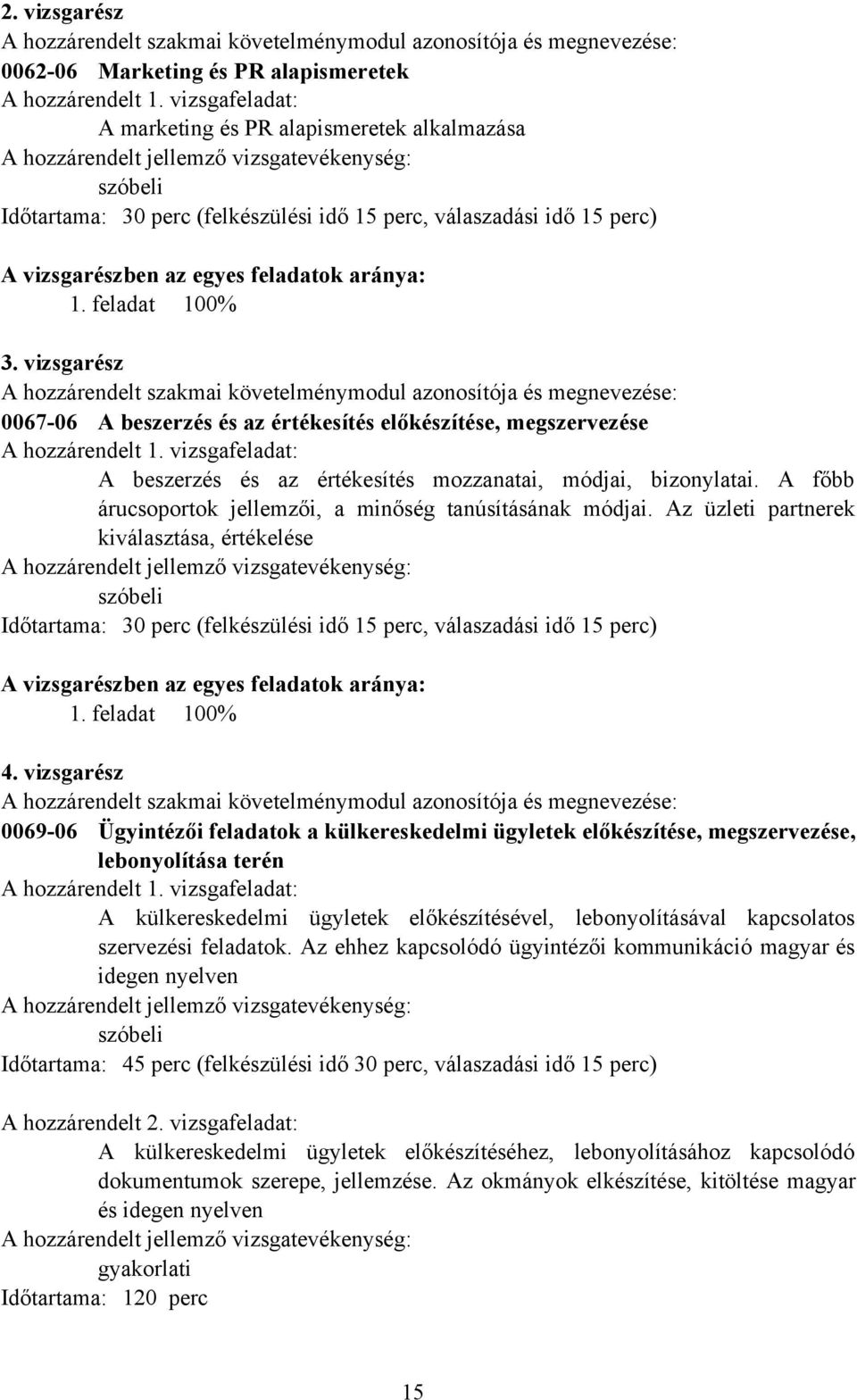 az egyes feladatok aránya: 1. feladat 100% 3.