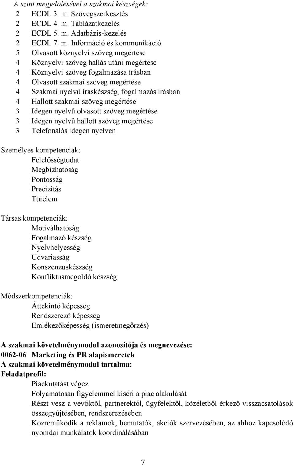 Szövegszerkesztés 2 ECDL 4. m.