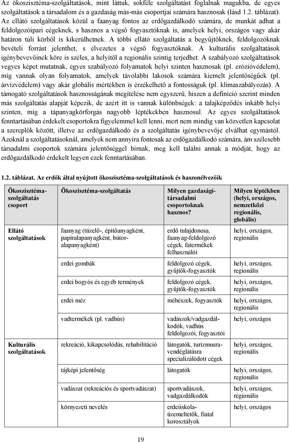 túli körből is kikerülhetnek. A többi ellátó szolgáltatás a begyűjtőknek, feldolgozóknak bevételi forrást jelenthet, s élvezetes a végső fogyasztóknak.