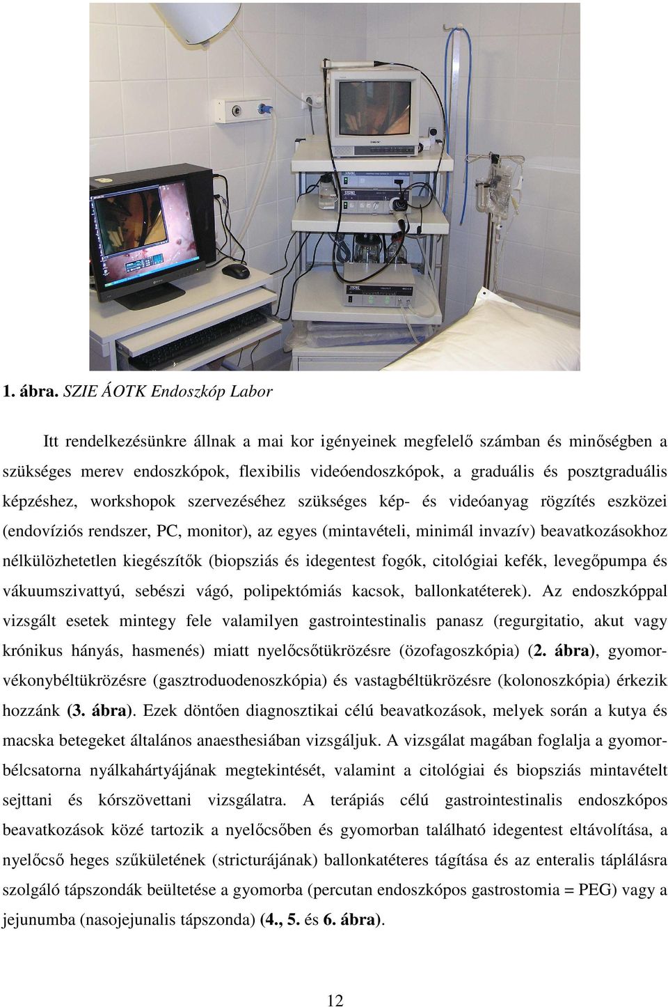 képzéshez, workshopok szervezéséhez szükséges kép- és videóanyag rögzítés eszközei (endovíziós rendszer, PC, monitor), az egyes (mintavételi, minimál invazív) beavatkozásokhoz nélkülözhetetlen