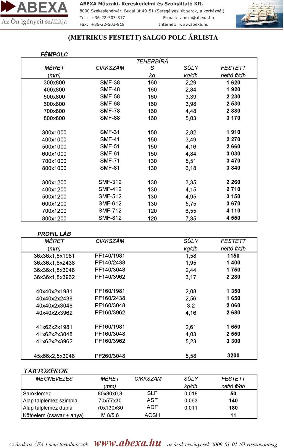 SMF-81 130 6,18 3 840 300x1200 SMF-312 130 3,35 2 260 400x1200 SMF-412 130 4,15 2 710 500x1200 SMF-512 130 4,95 3 150 600x1200 SMF-612 130 5,75 3 670 700x1200 SMF-712 120 6,55 4 110 800x1200 SMF-812