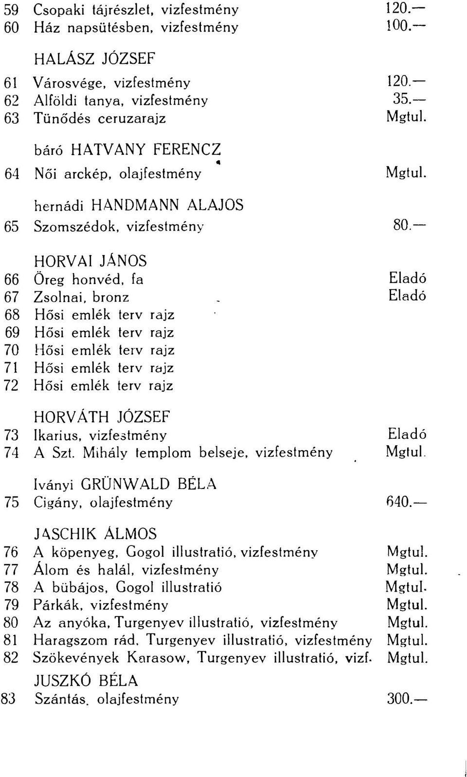 66 67 68 69 70 71 72 73 74 HORVAI JÁNOS Öreg Hősi emlék honvéd, terv fa rajz Zsolnai, Hősi emlék bronz terv rajz Hősi emlék terv rajz Hősi emlék terv rajz Hősi emlék terv rajz HORVÁTH JÓZSEF Ikarius,