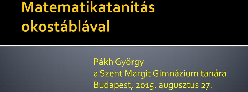 Gimnázium tanára