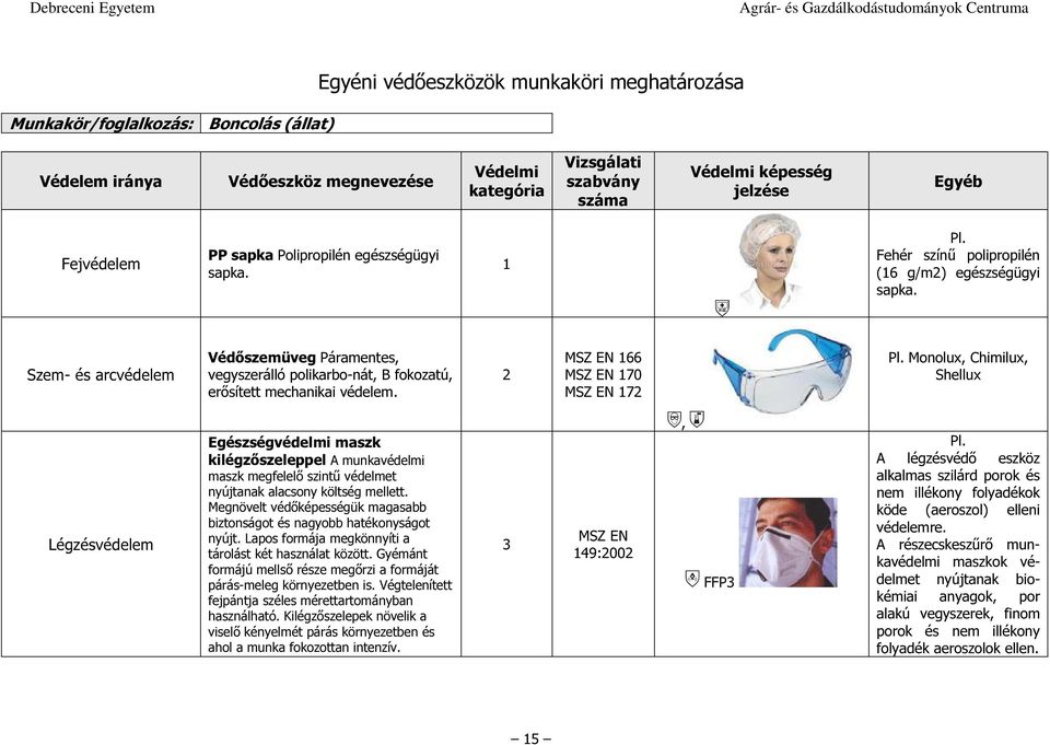 EGYÉNI VÉDŐESZKÖZ MEGHATÁROZÁS - PDF Ingyenes letöltés