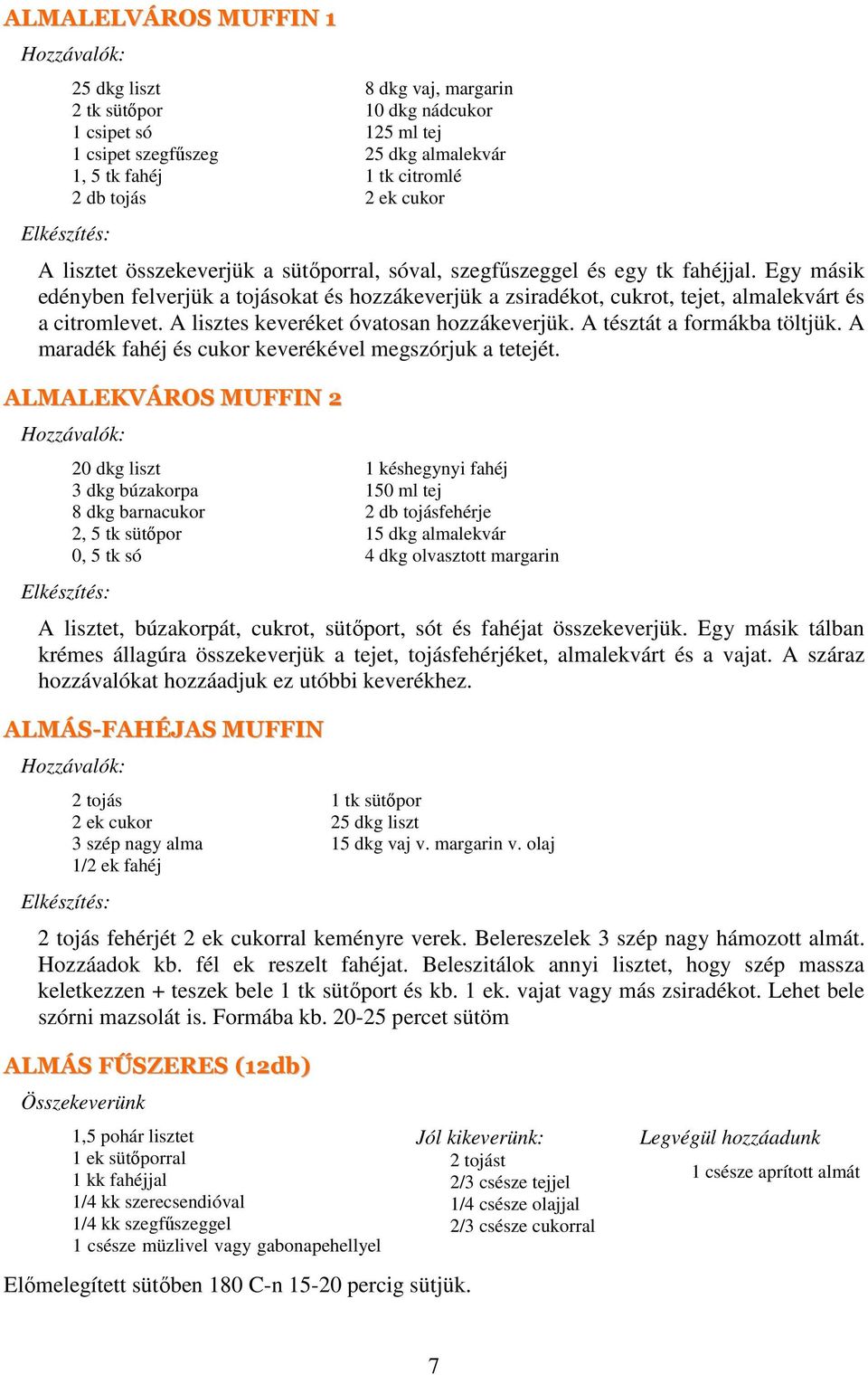 A lisztes keveréket óvatosan hozzákeverjük. A tésztát a formákba töltjük. A maradék fahéj és cukor keverékével megszórjuk a tetejét.