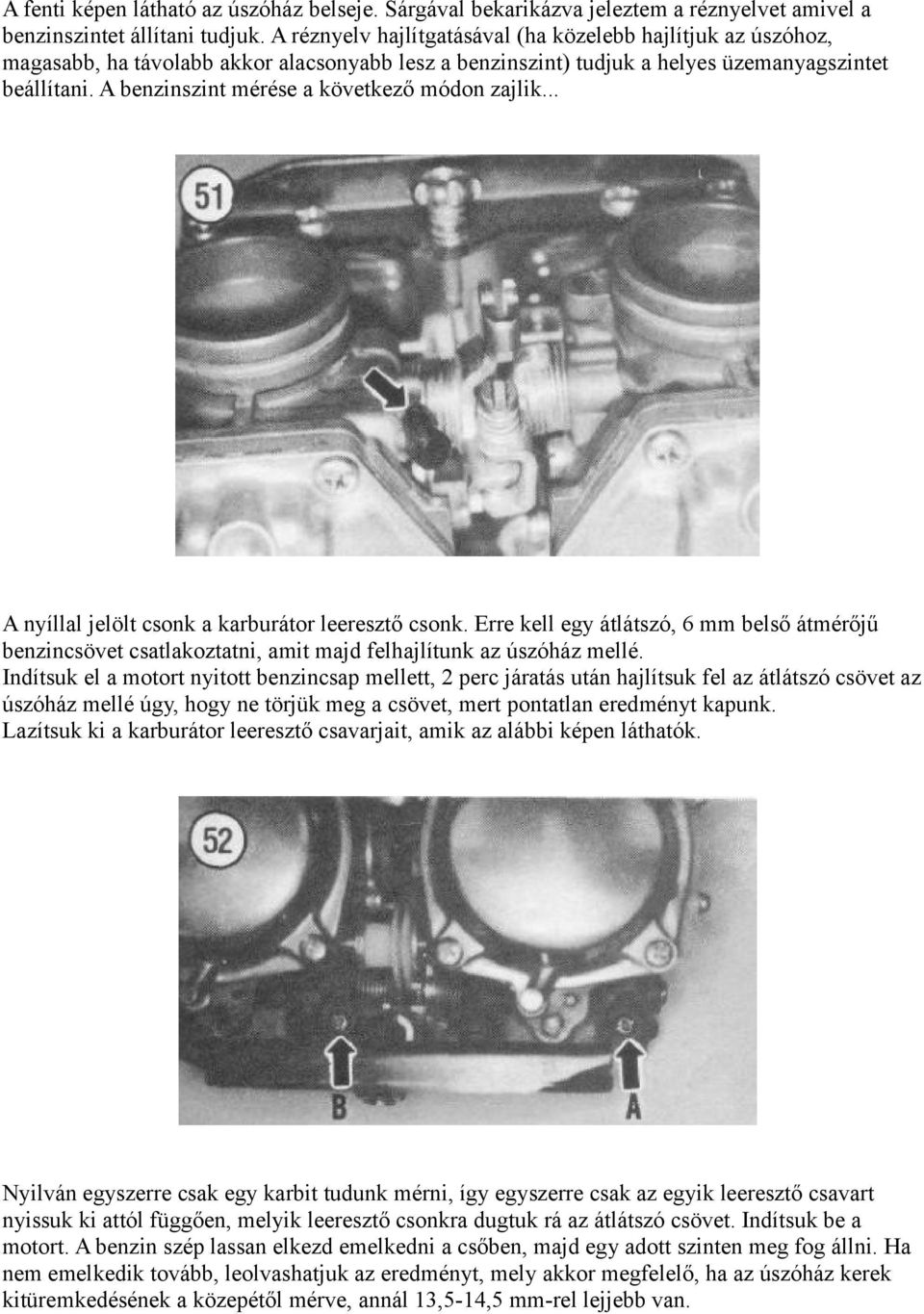 XV 535 karburátor - fogyasztás és keverékképzés beállítása - PDF Free  Download