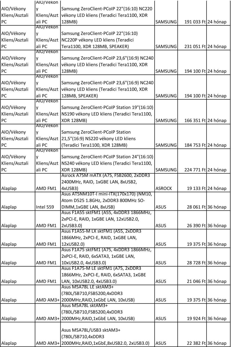 AIO/Vékon y Kliens/Aszt ali PC AD F1 Alaplap Intel 559 Alaplap Alaplap Alaplap Alaplap Alaplap Alaplap AD F1 AD F1 AD F1 AD F1 Samsung ZeroClient-PCoIP 22"(16:10) C220 vékony LED kliens (Teradici