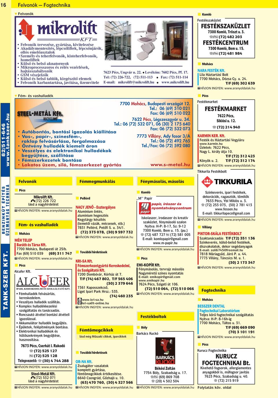 Mikroprocesszoros és relés vezérlések, hajtásszabályozók 7623 Pécs, Ungvár u. 22. GSM vészjelzôk Levélcím: 7602 Pécs, Pf. 17.