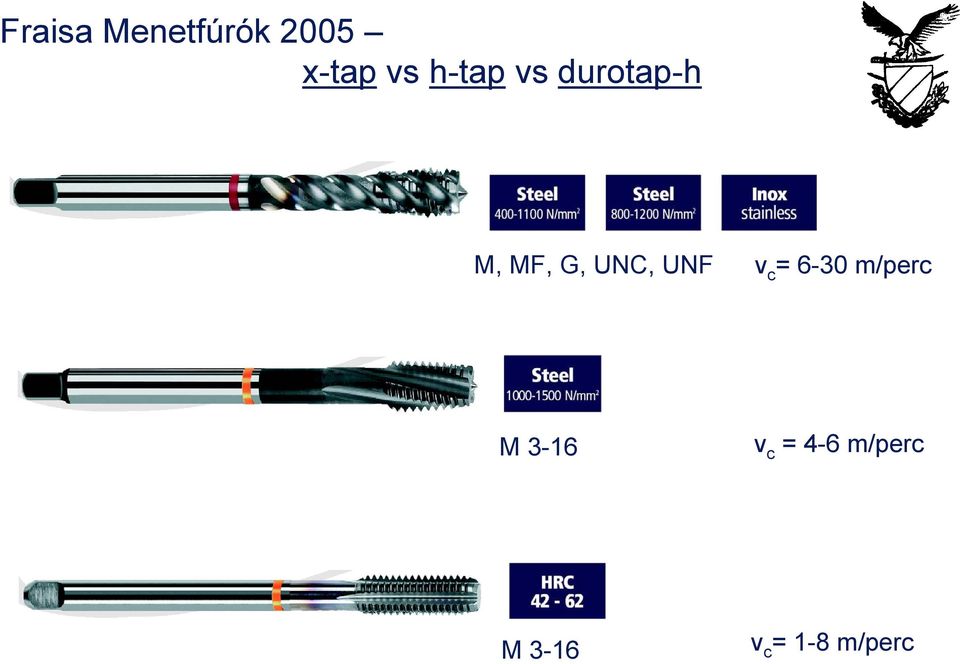 UNF v c = 6-30 m/perc M 3-16 v c