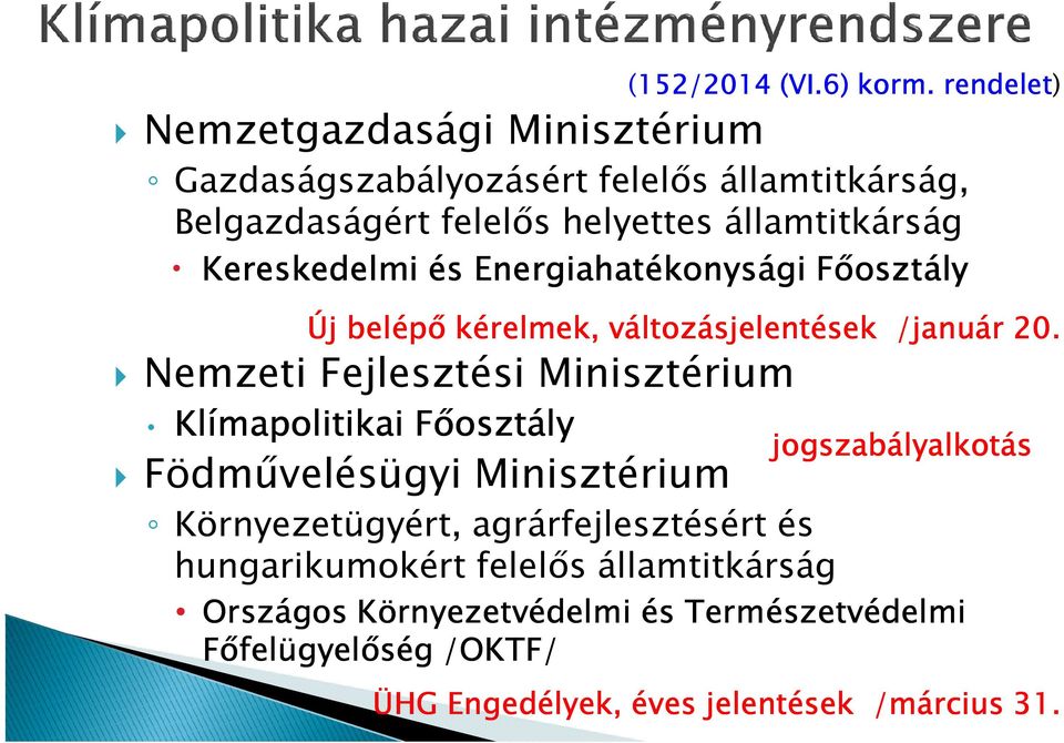 Kereskedelmi és Energiahatékonysági Fıosztály Új belépı kérelmek, változásjelentések /január 20.