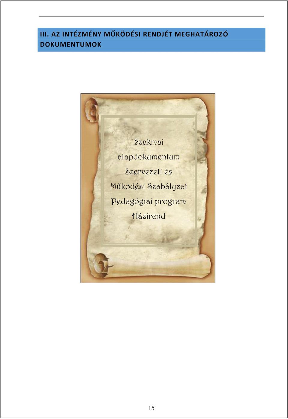 alapdokumentum Szervezeti és