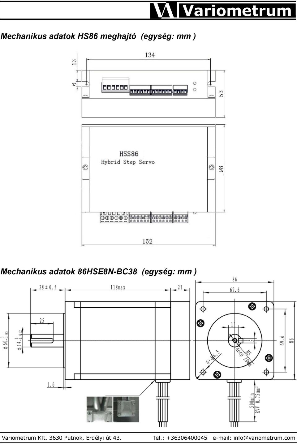 Mechanikus adatok