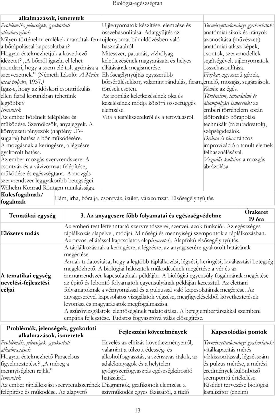 A környezeti tényezők (napfény UVsugarai) hatása a bőr működésére. A mozgásnak a keringésre, a légzésre gyakorolt hatása.