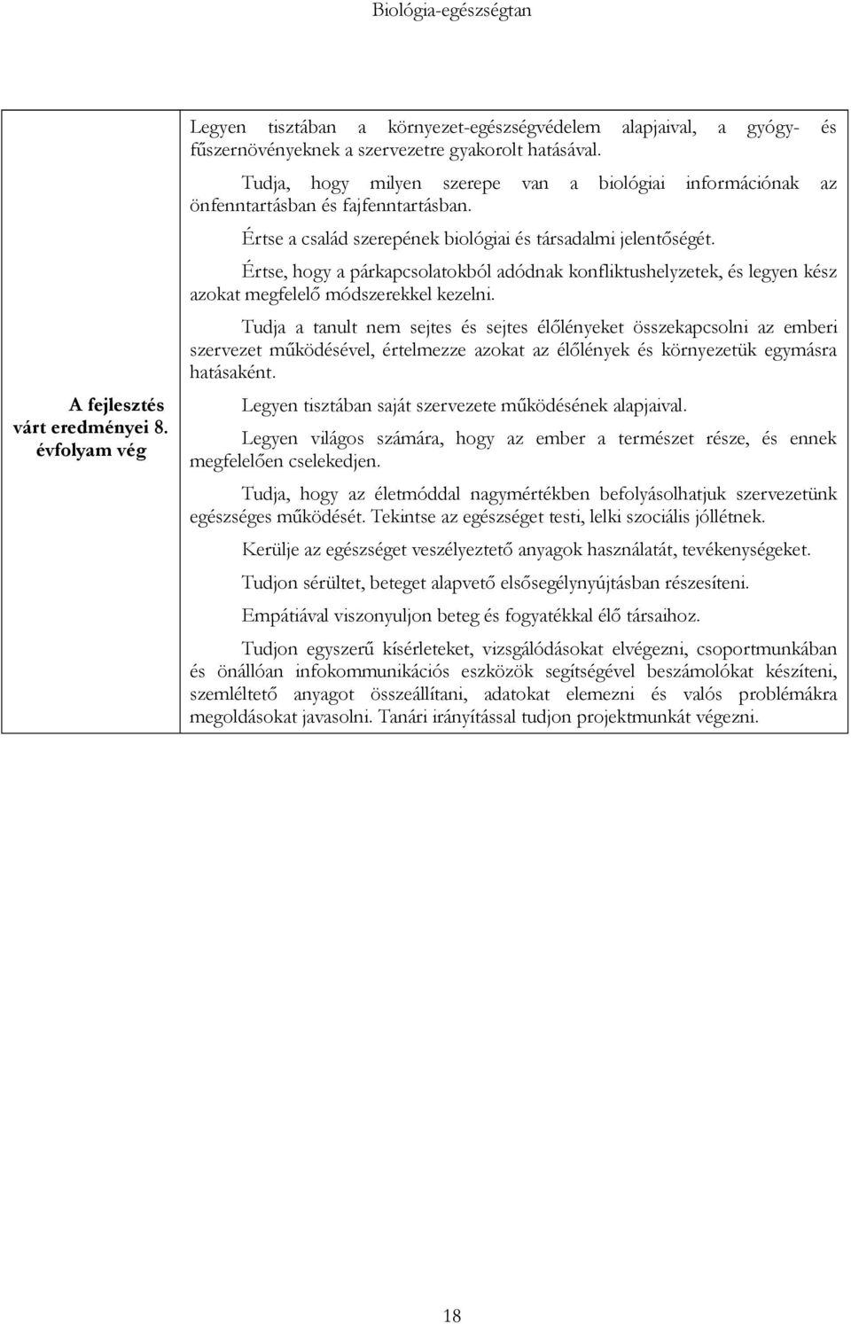 Értse, hogy a párkapcsolatokból adódnak konfliktushelyzetek, és legyen kész azokat megfelelő módszerekkel kezelni.