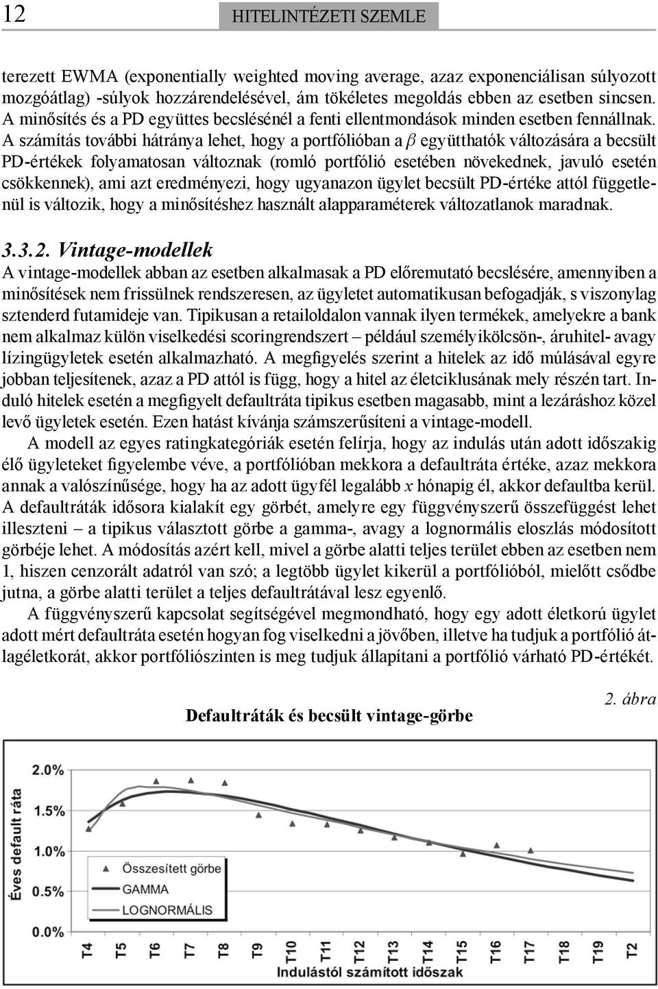 A számítás további hátránya lehet, hogy a portfólióban a b együtthatók változására a becsült PD-értékek folyamatosan változnak (romló portfólió esetében növekednek, javuló esetén csökkennek), ami azt