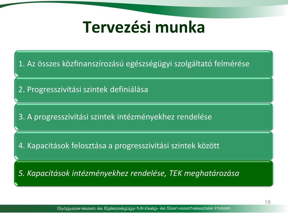 Progresszivitási szintek definiálása 3.