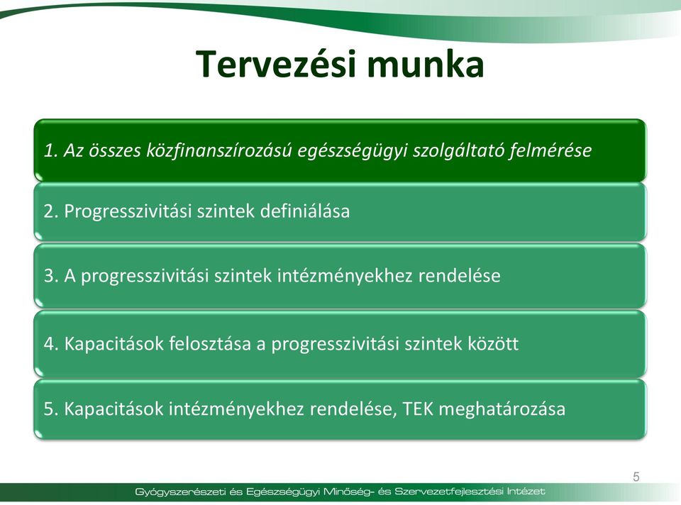 Progresszivitási szintek definiálása 3.
