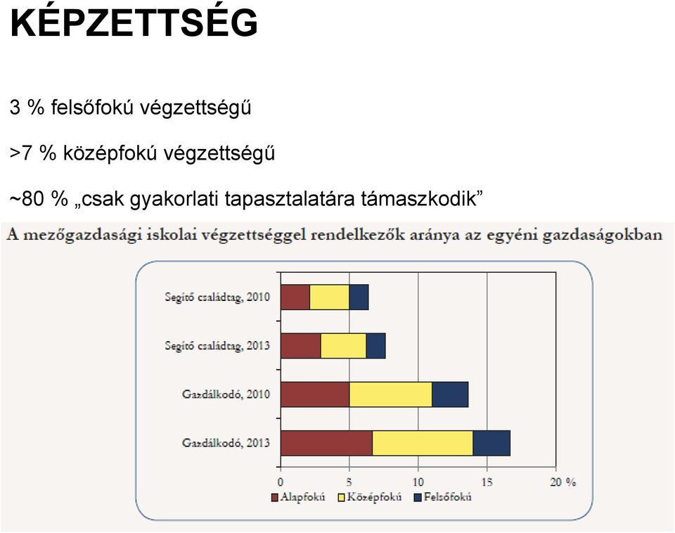 végzettségű ~80 % csak